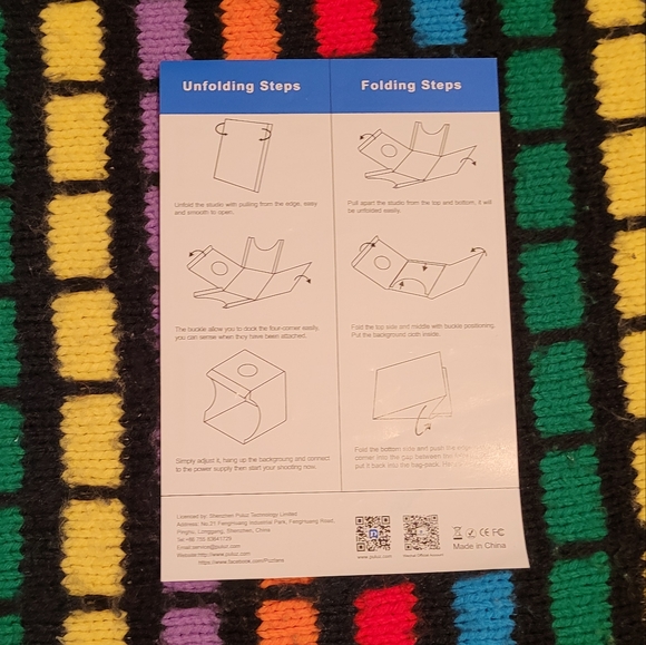 NWT Puluz 20cm Photography Light Box LED Portable Photo Studio 6 Colors Backdrop - Picture 6 of 11